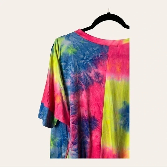 0370. RAE MODE SHORT SLEEVE TOP TIE DYE SIZE MEDIUM MULTICOLOR - Picture 8 of 9